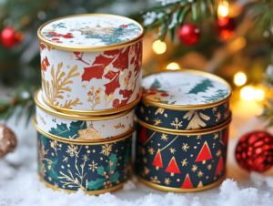 Eco-Friendly Packaging Reusable Tins for christmas treats